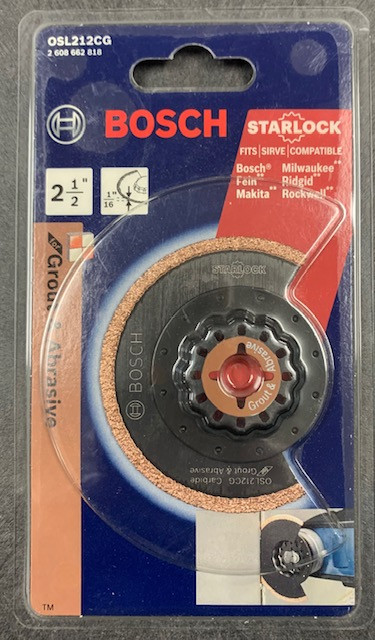 BOSCH OSL212CG Starlock Oscillating Multi Tool Carbide Grit Segmented Saw Blade, 2-1/2"