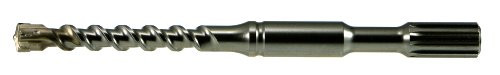 Drillco 1830 Series Carbide Tip Masonry Drill Bit, Uncoated (Bright) Finish, Spline Drive Shank, Spiral Flute, 5/8" Size, 22" Overall Length