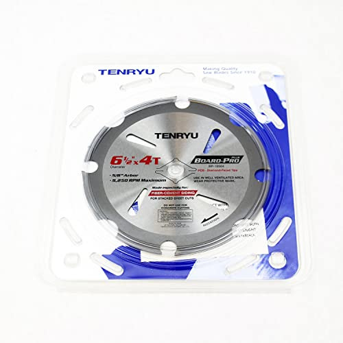 Tenryu BP-16504 Board-Pro Plus Fiber-Cement Siding Saw Blade, 6-1/2" x 4T