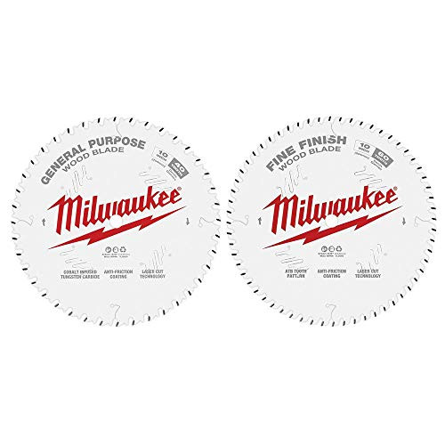 Milwaukee 48-40-1036 10 Inch 40t + 60t Two Pack Circular Saw Blades