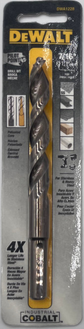 DeWalt DWA1228 Pilot Point Black Oxide Drill Bit 7/16 in