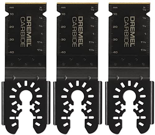 Dremel Multi-Max 1-1/2 in. Oscillating Tool Universal Carbide Flush Cutting Blades for Wood, Metal, and Cement