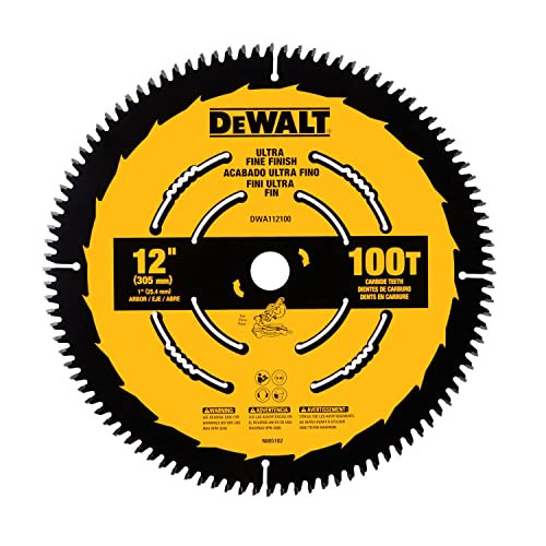 DeWalt DWA112100 Ultra Fine Finish Saw Blade, 12" x 100T