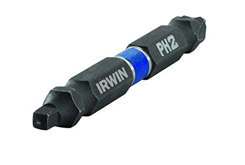 IRWIN Tools 1870988 Impact Performance Series Double-Ended Screwdriver Number-2 Phillips x #2 Square Power Bit, 2 3/8-Inch, 2-Pack