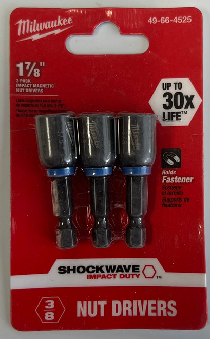Milwaukee 49-66-4525 Shockwave 3/8-by-1-7/8-Inch Magnetic Nutdriver
