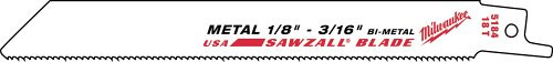 Milwaukee 48-00-8186 Super Sawzall Blade 24 Teeth per Inch 6-Inch Length