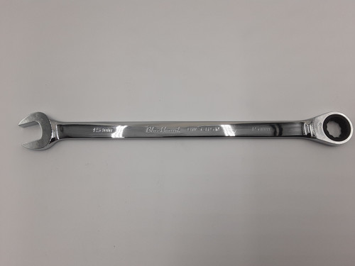Blackhawk Full Polish XL Combination Non-Reversible Ratcheting Wrench - BULK - 15 mm - 12 Point