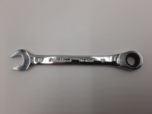 Blackhawk BW-1260 Full Polish Combination Non-Reversible Ratcheting Wrench - BULK - 10 mm - 12 Point