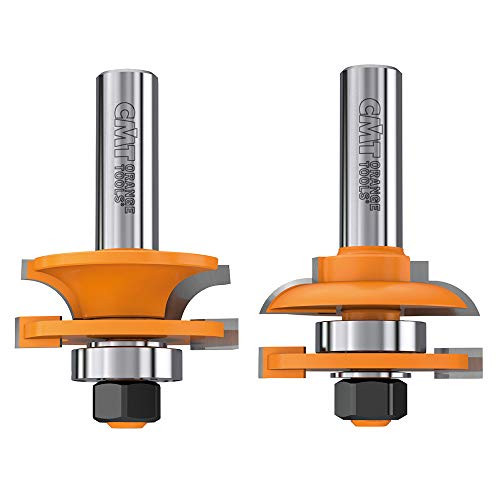 CMT 891.502.11 2-Piece Rail & Stile Bit Set, 1/2-Inch Shank, 1-3/4-Inch Diameter, Carbide-Tipped