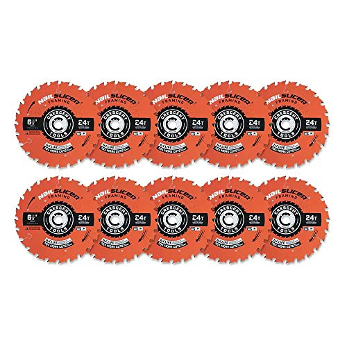 Crescent CSBFR-724-10 Nail Slicer Framing Blades, 24T x 7-1/4", 10-Pack