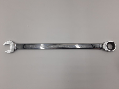 Blackhawk BW-1319M Full Polish XL Combination Non-Reversible Ratcheting Wrench - BULK - 19 mm - 12 Point