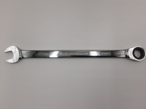 Blackhawk BW-1321M Full Polish XL Combination Non-Reversible Ratcheting Wrench - 21 mm - 12 Point