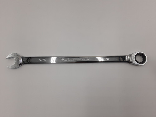 Blackhawk BW-1320 Full Polish XL Combination Non-Reversible Ratcheting Wrench - 11/16 inch - 12 Point