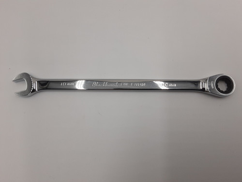 Blackhawk BW-1310M Full Polish XL Combination Non-Reversible Ratcheting Wrench 10 mm 12 Point