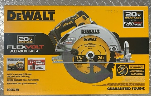 DEWALT FLEXVOLT ADVANTAGE 20V MAX* Circular Saw, 7-1/4-Inch, Cordless, Tool Only (DCS573B)