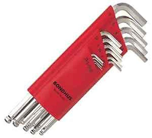 Bondhus (17095) Set of 15 Ball driver L-wrenches w/Brite Guard, sizes 1.27-10mm
