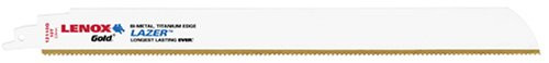LENOX Gold 12110G - 12" 10TPI Titanium Edge LAZER Heavy Metal Cutting Reciprocating Blade - 5 Pack