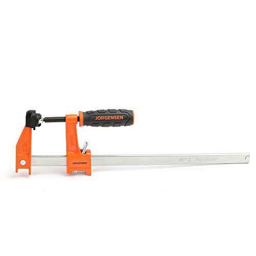 Jorgensen 3712 12" Medium Duty Steel Bar Clamp, Orange