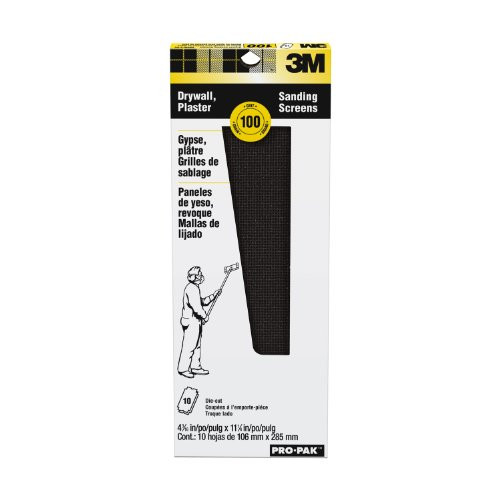 3M (99440) Pro-Pak Drywall Sanding Screens 100-Grit, 1-Pack/10-Screens