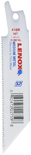Lenox Tools 22759OSB418R Bi-Metal Reciprocating Saw Blades, 4", 18 TPI, 50-Pack