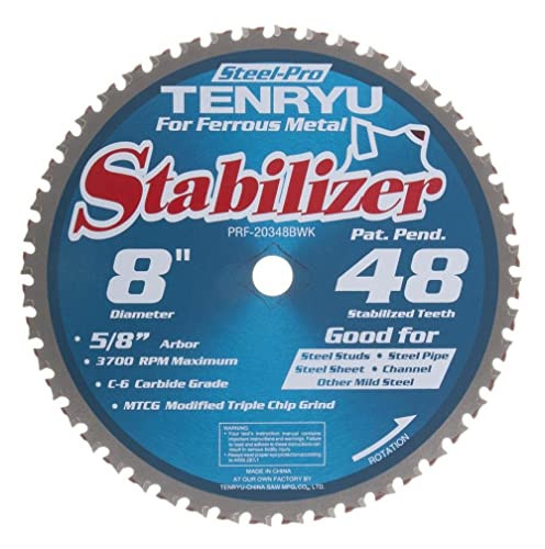 Tenryu PRF-20348BWK Steel-Pro Stabilizer Ferrous Cutting Blade, 48T x 8"
