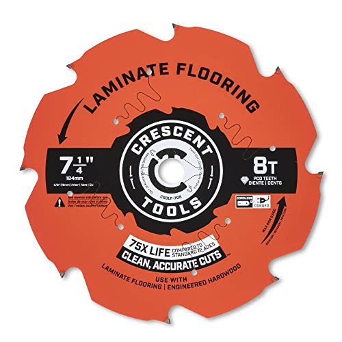 Crescent CSBLF-708 Laminate Flooring Carbide Blade, 7-1/4'' x 8T