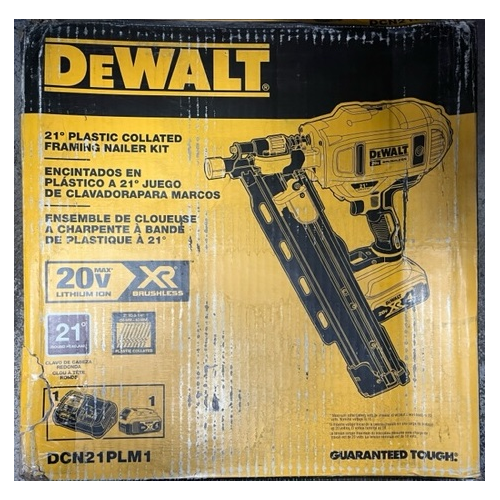 DEWALT 20V MAX* Framing Nailer Kit, 21-Degree, Plastic Collated (DCN21PLM1)