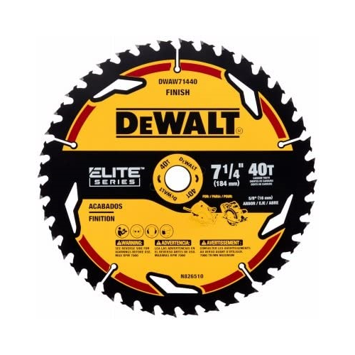 DeWalt DWAW71440 Elite Finishing Carbide Blade, 7-1/4" x 40T