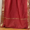 Maroon  Tie Top  Sheer Sari Curtain / Drape / Panel  - Pair