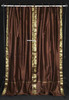 Brown  Tie Top  Sheer Sari Curtain / Drape / Panel  - Piece