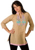 Cotton Kurti / Tunic with embroidery work and contrast collar