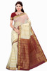 Rhea Off-white Art Silk Sari Saree Bellydance Wrap