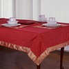 Maroon - Handmade Sari Tablecloth (India)