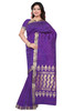 Purple -  Benares Art Silk Sari / Saree/Bellydance Fabric (India)