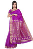 Indian Selections - Violet red -  Benares Art Silk Sari / Saree (India)