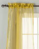 Olive Gold - Rod Pocket Sheer Tissue Curtain Panel Drape - Piece