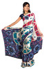 Dharini Georgette Printed Casual Saree Sari Bellydance fabric