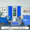 Enchanting Blue  Tab Top  Sheer Sari Curtain / Drape / Panel  - Piece