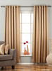 Taupe Ring / Grommet Top 90% blackout Curtain / Drape / Panel  - Piece