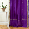 Purple  Tie Top  Sheer Sari Curtain / Drape / Panel  - Pair