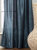 Navy Blue Ring / Grommet Top Textured Curtain / Drape / Panel - 84" - Piece