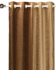 Delancy  Brown and Taupe ring top Velvet Curtain Panel - Piece
