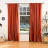 Rust Rod Pocket  Velvet Curtain / Drape / Panel  - Piece