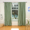 Olive Green Rod Pocket  Velvet Curtain / Drape / Panel  - Piece