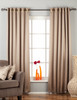 Brownish Gray Ring / Grommet Top 90% blackout Curtain / Drape / Panel  - Piece