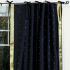 Black  Tie Top  Sheer Sari Curtain / Drape / Panel  - Pair