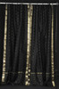 Black  Tie Top  Sheer Sari Curtain / Drape / Panel  - Piece