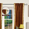 Brown Rod Pocket  Sheer Sari Curtain / Drape / Panel  - Piece