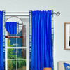 Blue Rod Pocket  Sheer Sari Curtain / Drape / Panel  - Pair