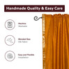 Mustard Yellow Rod Pocket  Sheer Sari Curtain / Drape / Panel  - Pair